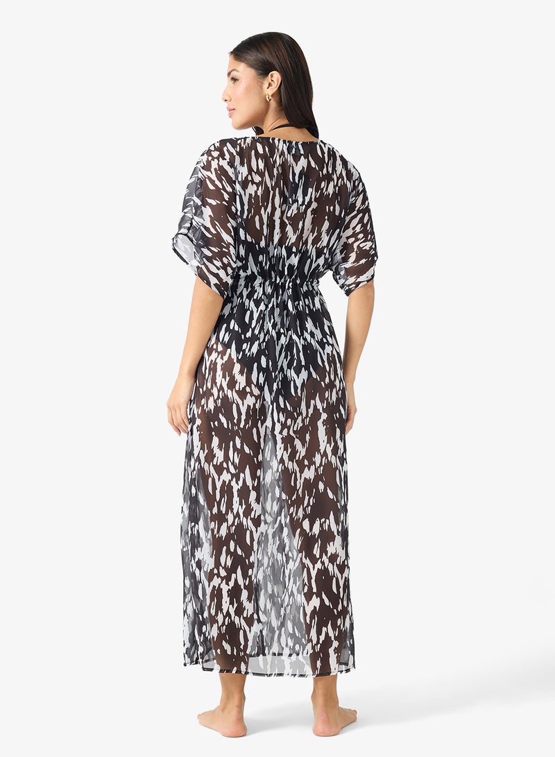 جينجر غطاء شاطئ بطبعة حيوانات أحادية اللون - Image 2